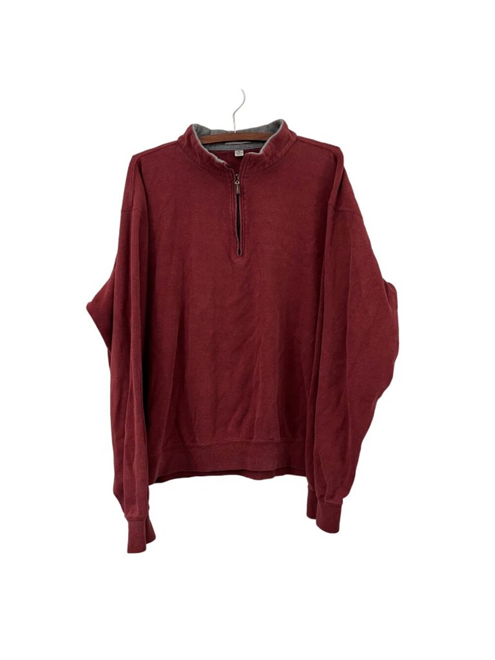 Peter Millar Red 1/4 Zip Cotton Pullover Sweater Mens Size XLarge